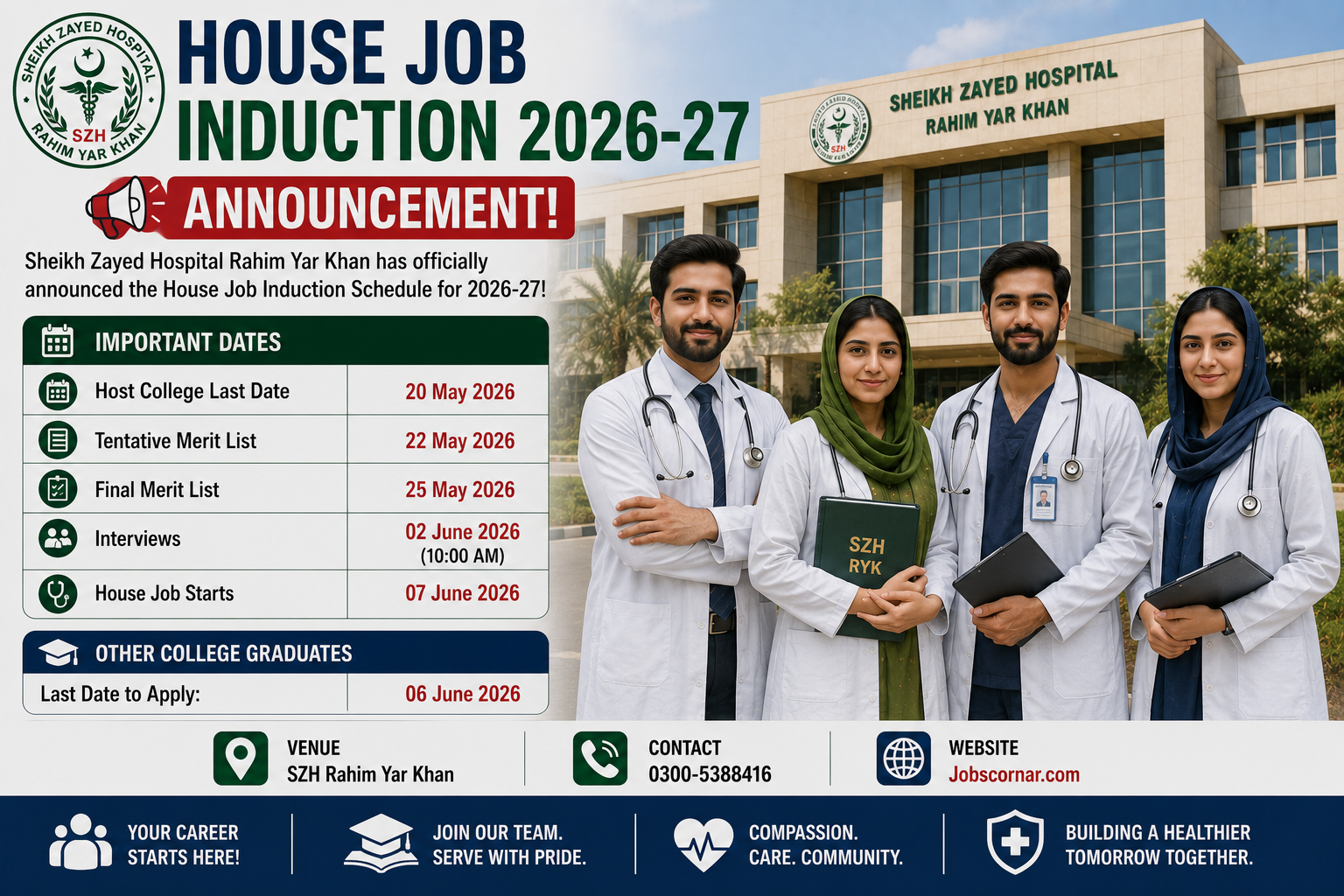 HOUSE JOB INDUCTION 2026 27 ANNOUNCEMENT