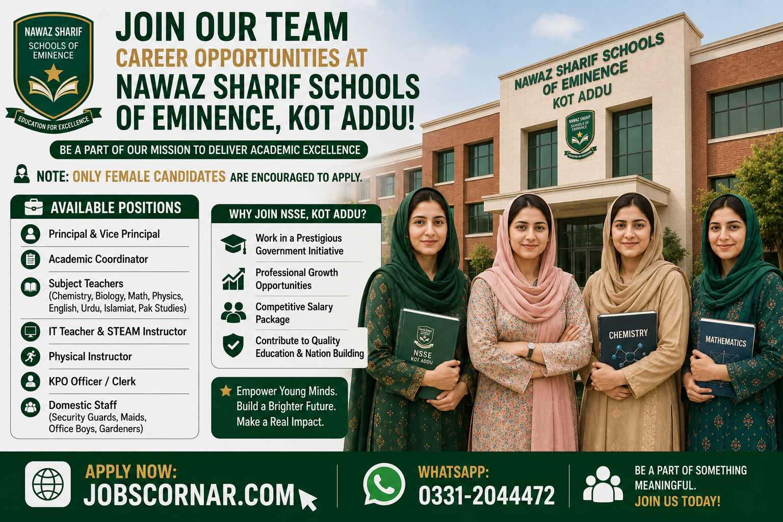 Jobs at NSSE 2026, Kot Addu Apply Now
