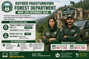 KPK Jobs 2026 at Forest Department Apply Now