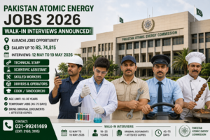 Pakistan Atomic Energy Jobs 2026 in Karachi