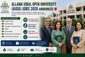 Allama Iqbal Open University AIOU Jobs 2026 Apply Now