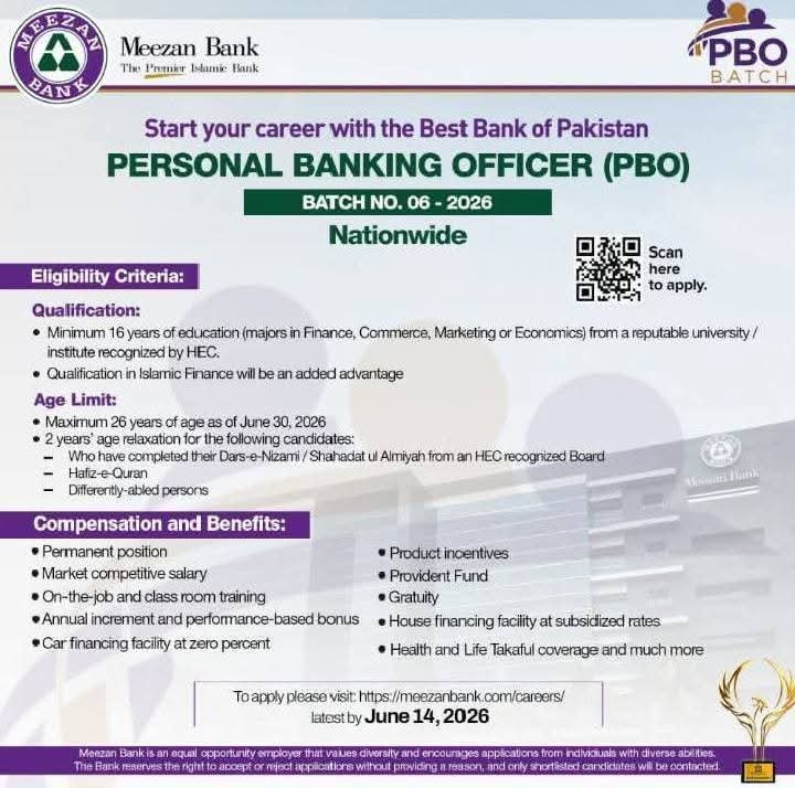 Meezan Bank Jobs 2026