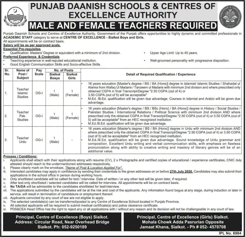 Daanish School Jobs 2026 Apply