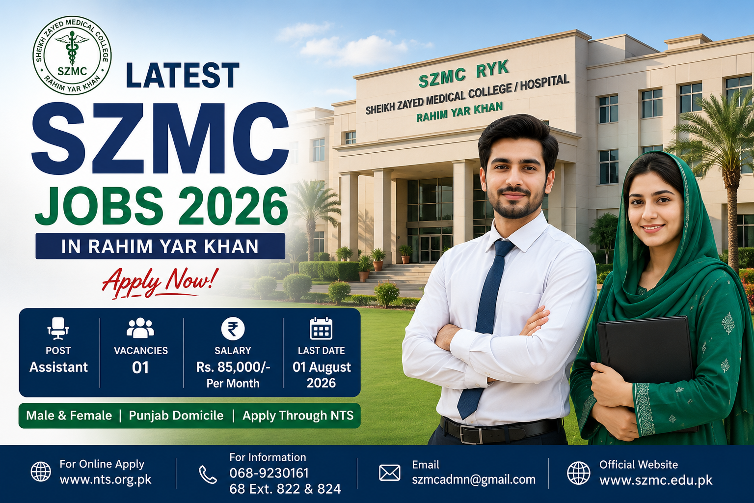 Latest SZMC Jobs 2026 in Rahim Yar Khan Apply Now