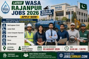 Latest WASA Jobs 2026 in Rajanpur – Walk in Interview