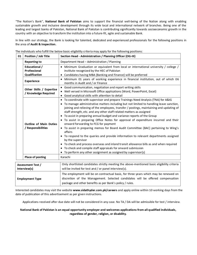 National Bank Jobs 2026 appl