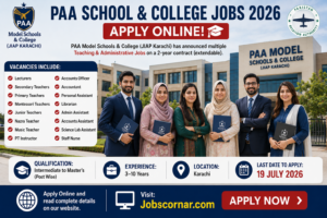 PAA School & College Jobs 2026 Apply Now