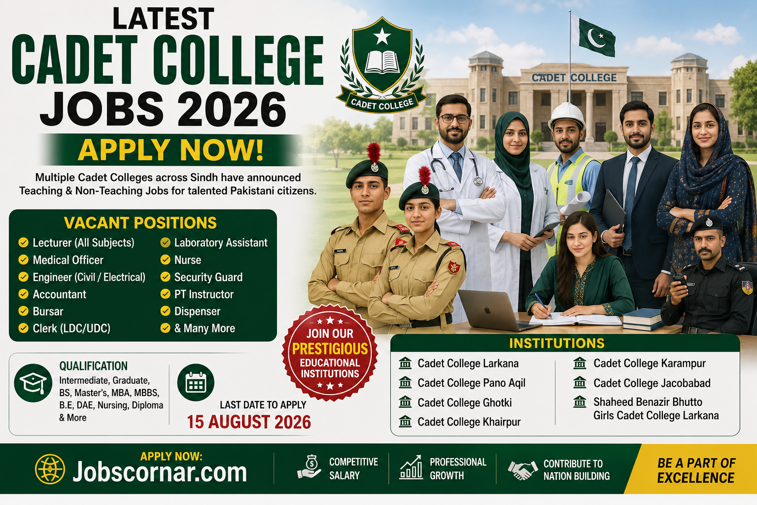 Latest Cadet College Jobs 2026 Apply Now