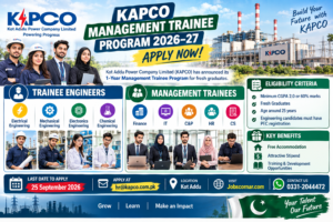 Management Trainee Program KAPCO 2026 Apply Now