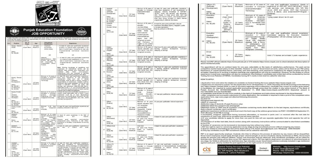 PEF Jobs 2026